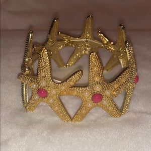 Lilly Pulitzer signed starfish bangle bracelet